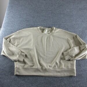 Lululemon Sweatshirt Womens 18 Beige Stretch Crew Neck Softstreme Oversized